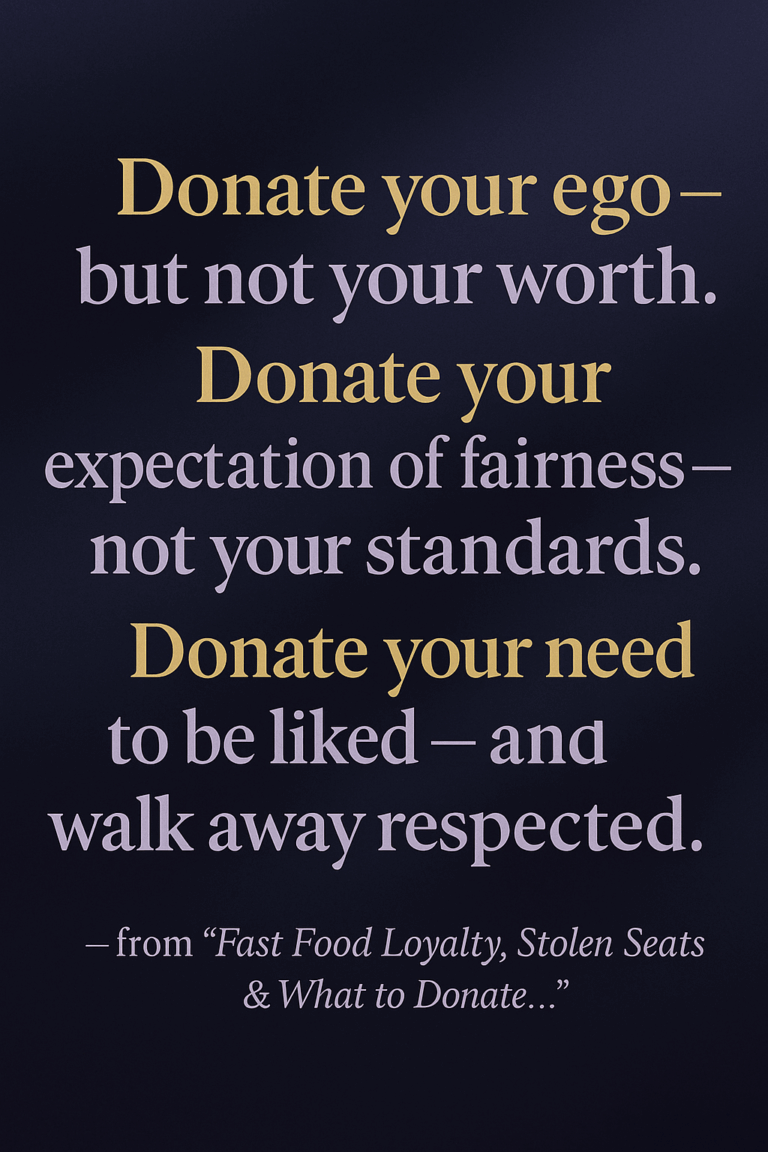 Fast Food Loyalty, Stolen Seats & What to Donate When You’re Tired of the Corporate Game