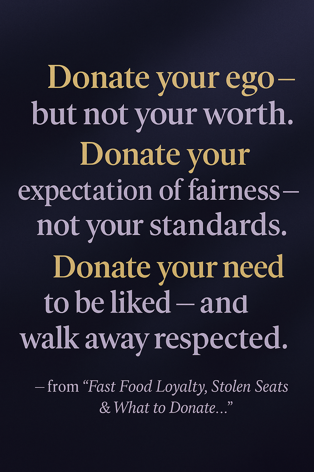 Fast Food Loyalty, Stolen Seats & What to Donate When You’re Tired of the Corporate Game
