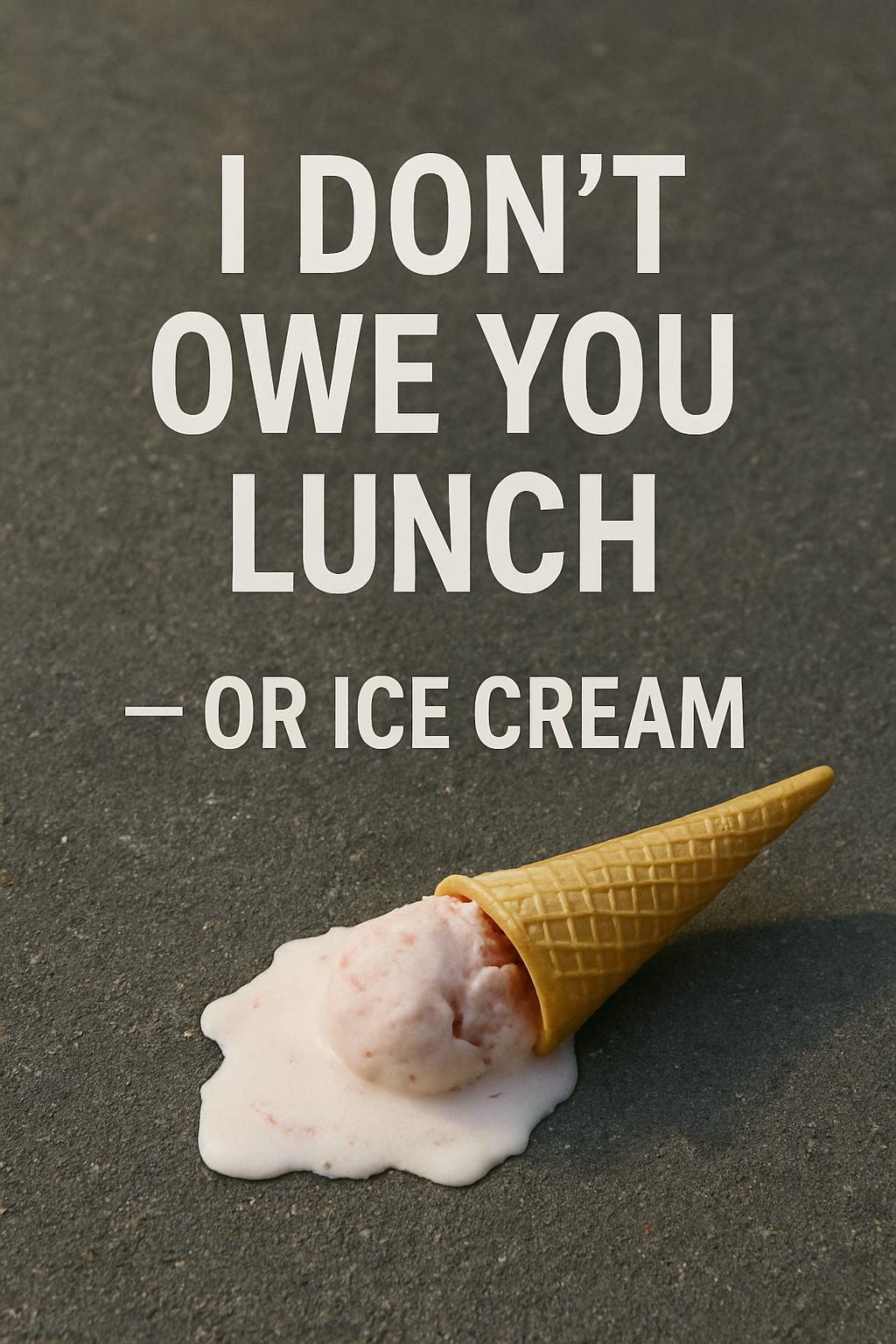 I Don’t Owe You Lunch (or Ice Cream)