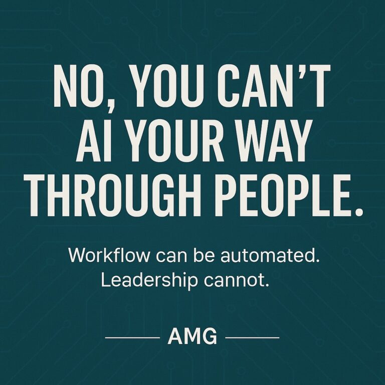 No, You Can’t AI Your Way Through People