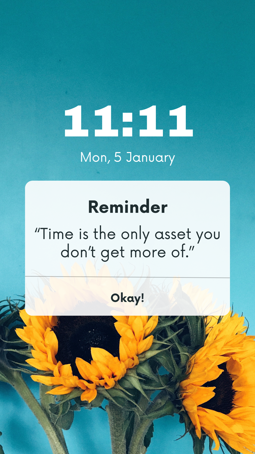 Time is the only asset you don’t get more of.